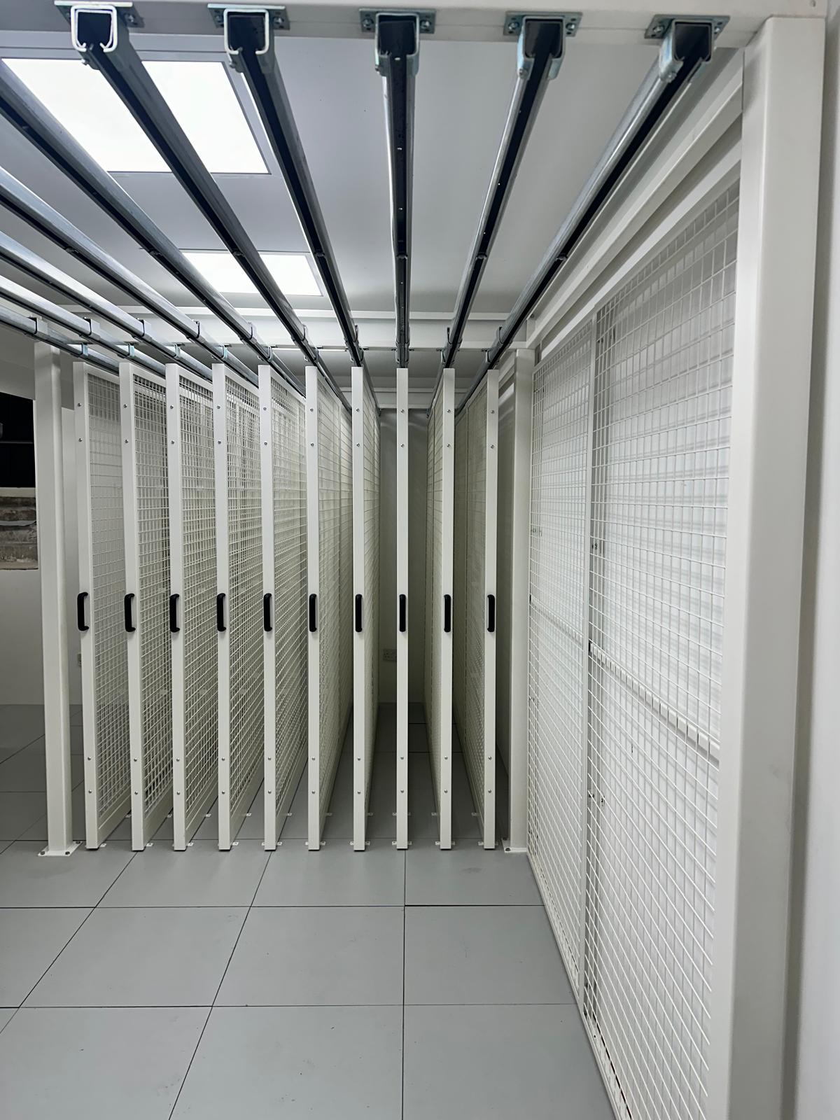 Rackstor pull-out picture racks in a fine art gallery storage room